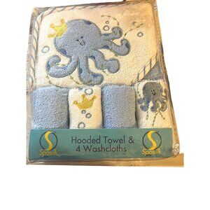 SpaSilk Hooded Towel and Wash Cloth Set New in Package Clean smoke free home